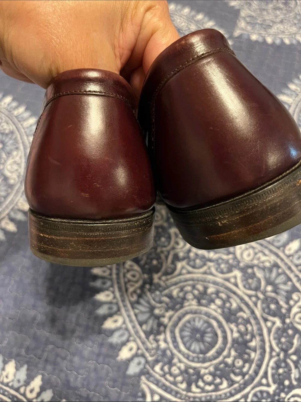 Bally Burgundy Leather Tassel Loafers for Men